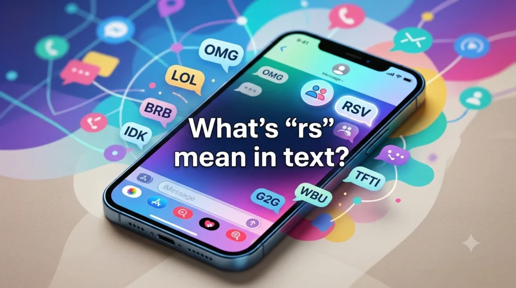 whats rs mean in text