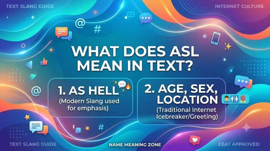 whats asl mean in text