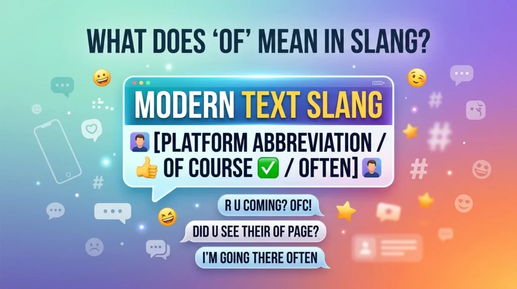what does of mean slang